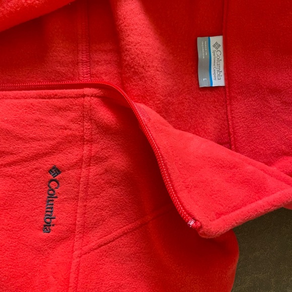 Columbia jacket bright coral pink fleece - Picture 3 of 3